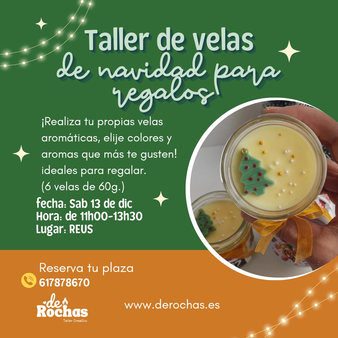 Taller de velas navidad para regalo