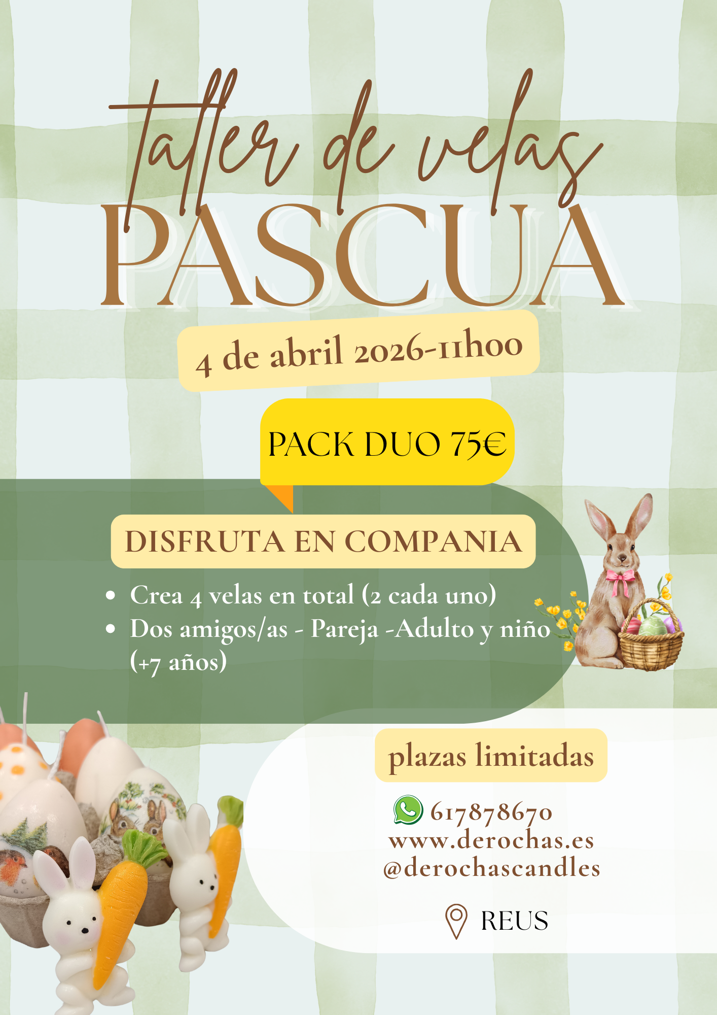 Taller de velas Pascua – Pack Duo