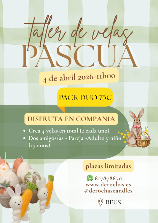 Taller de velas Pascua – Pack Duo