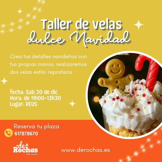 Taller velas dulces de Navidad