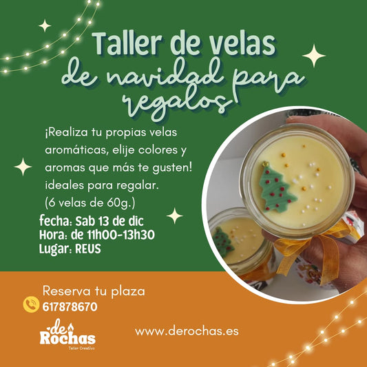 Taller de velas navidad para regalo