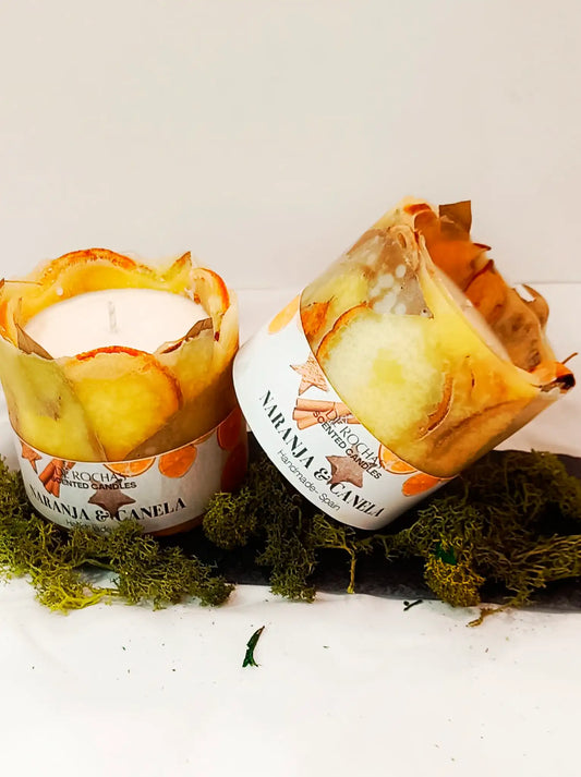 Vela fanal Naranja y canela
